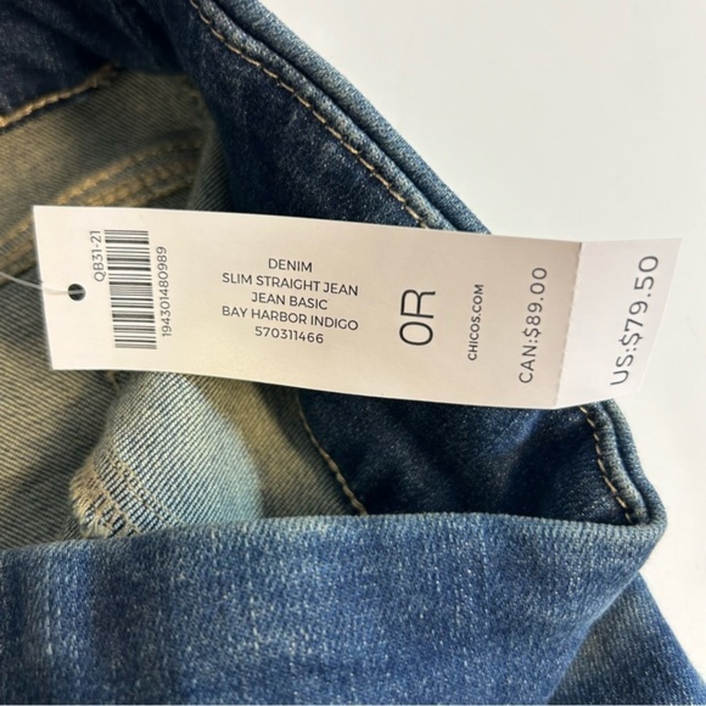 Chico’s Denim Pull-On‎ Straight Leg Jeans Jeggings Size 4R Chico’s Size 0R - Picture 5 of 8